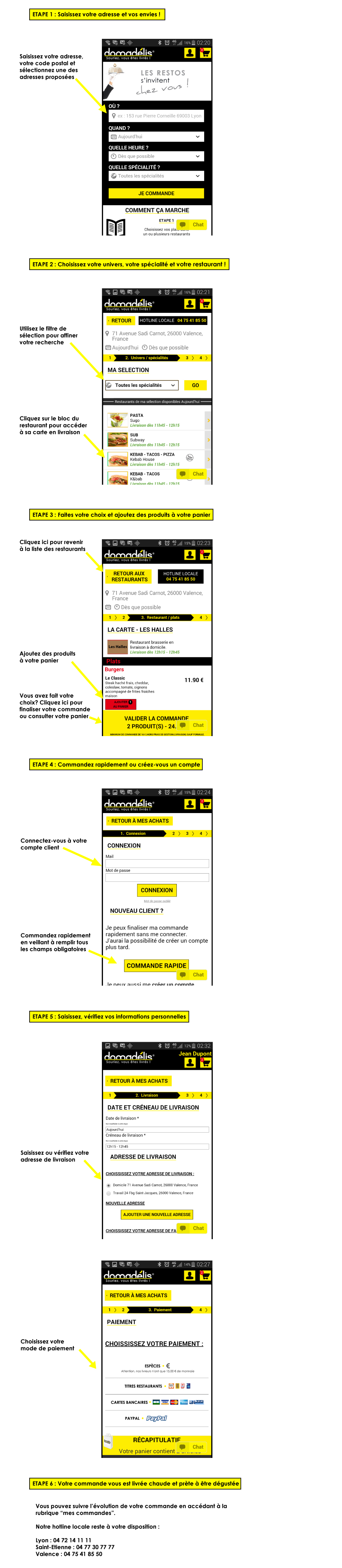 Comment commander via le site Mobile