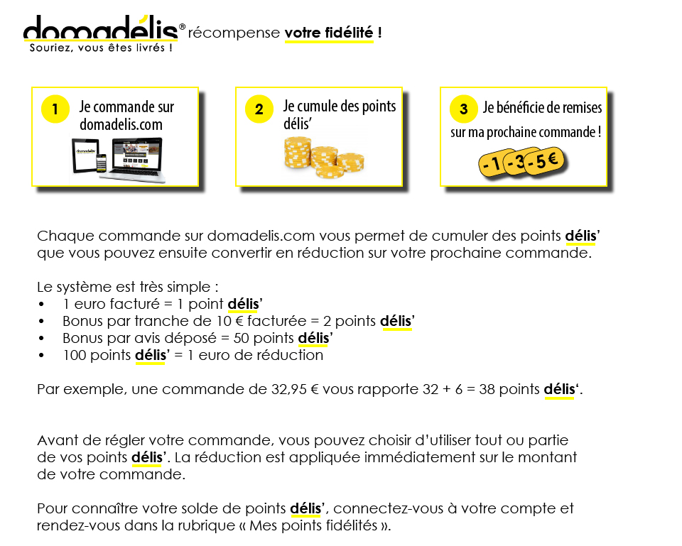 programme fidélité de domadélis points délis'