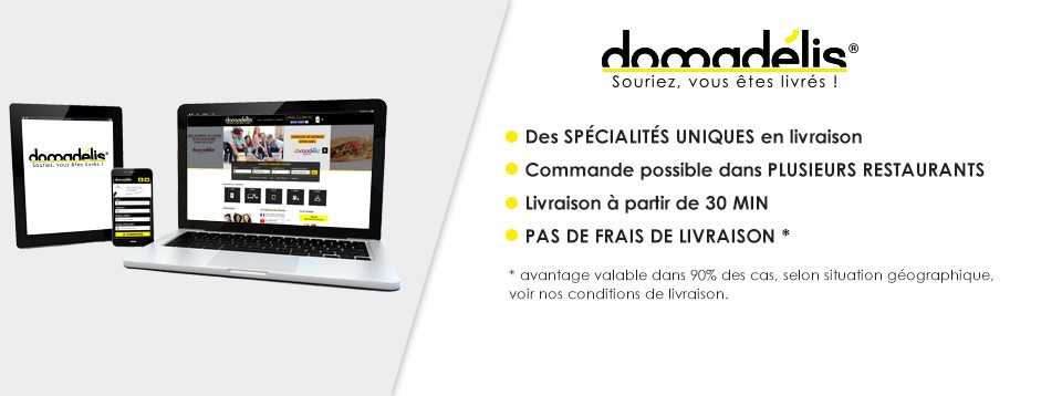 livraison de plats de restaurants à domicile en moins d'une heure, commande en ligne, spécialités du monde
